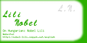 lili nobel business card